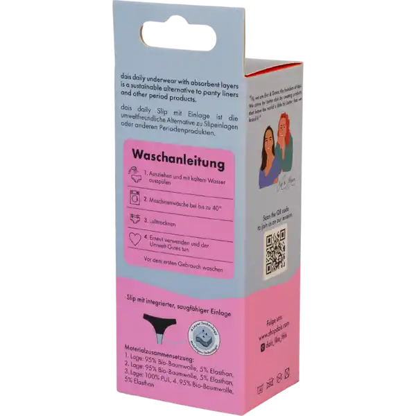 Periodenunterwäsche String Gr. M schwarz