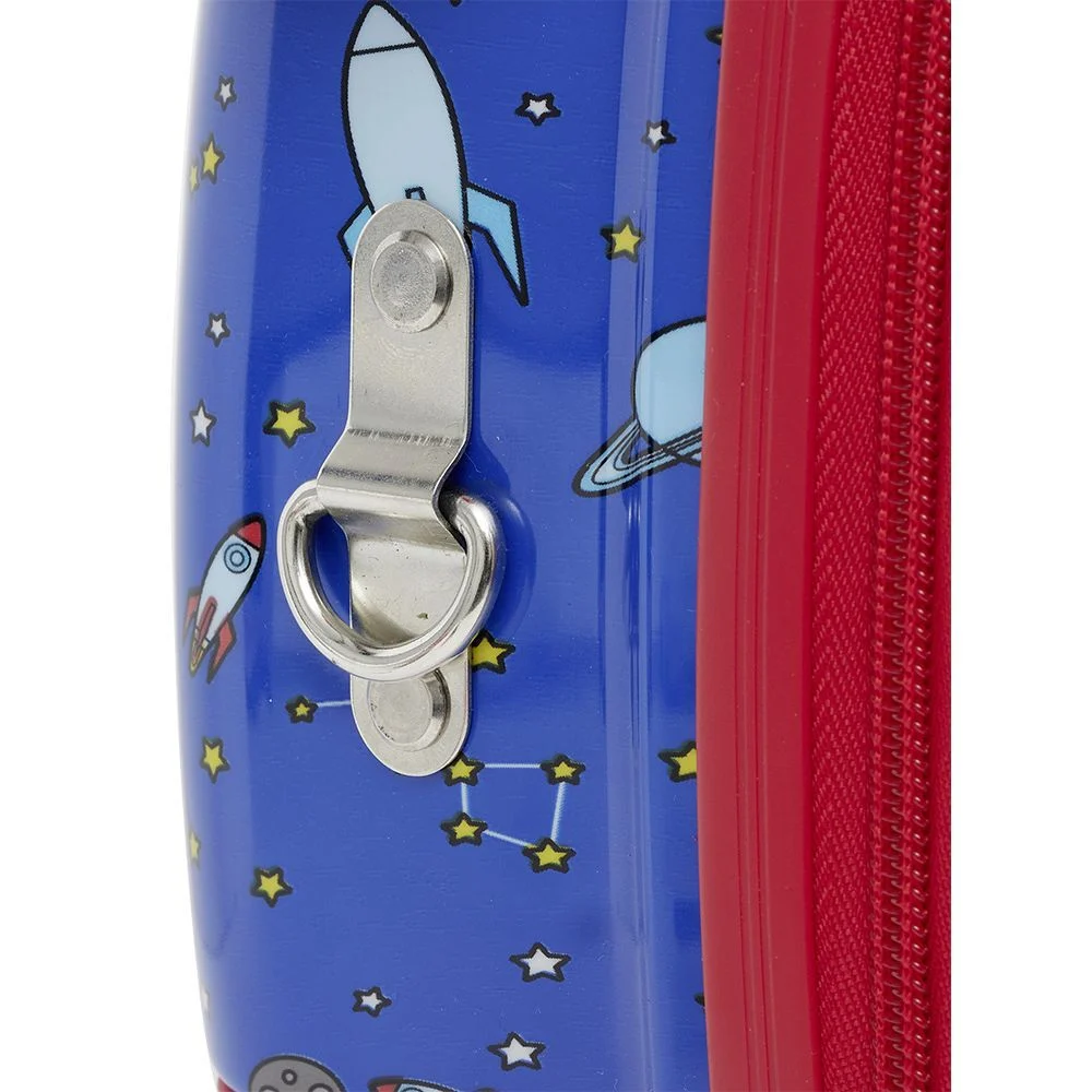 Valise trotteur enfant bleu 47x31xH23,5 cm