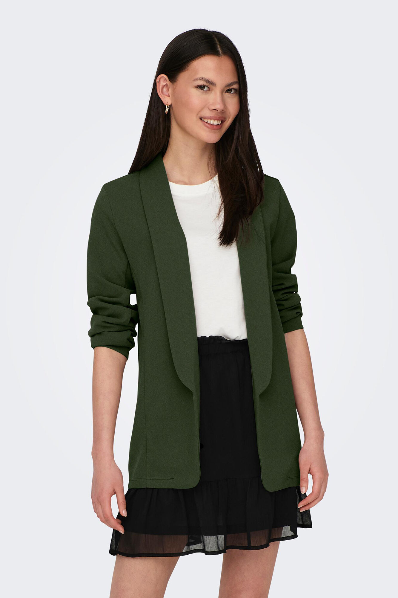 Blazer longo e fluido