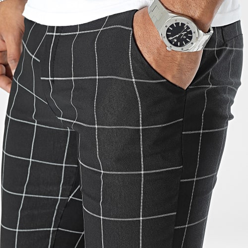 Pantalon A Carreaux Noir