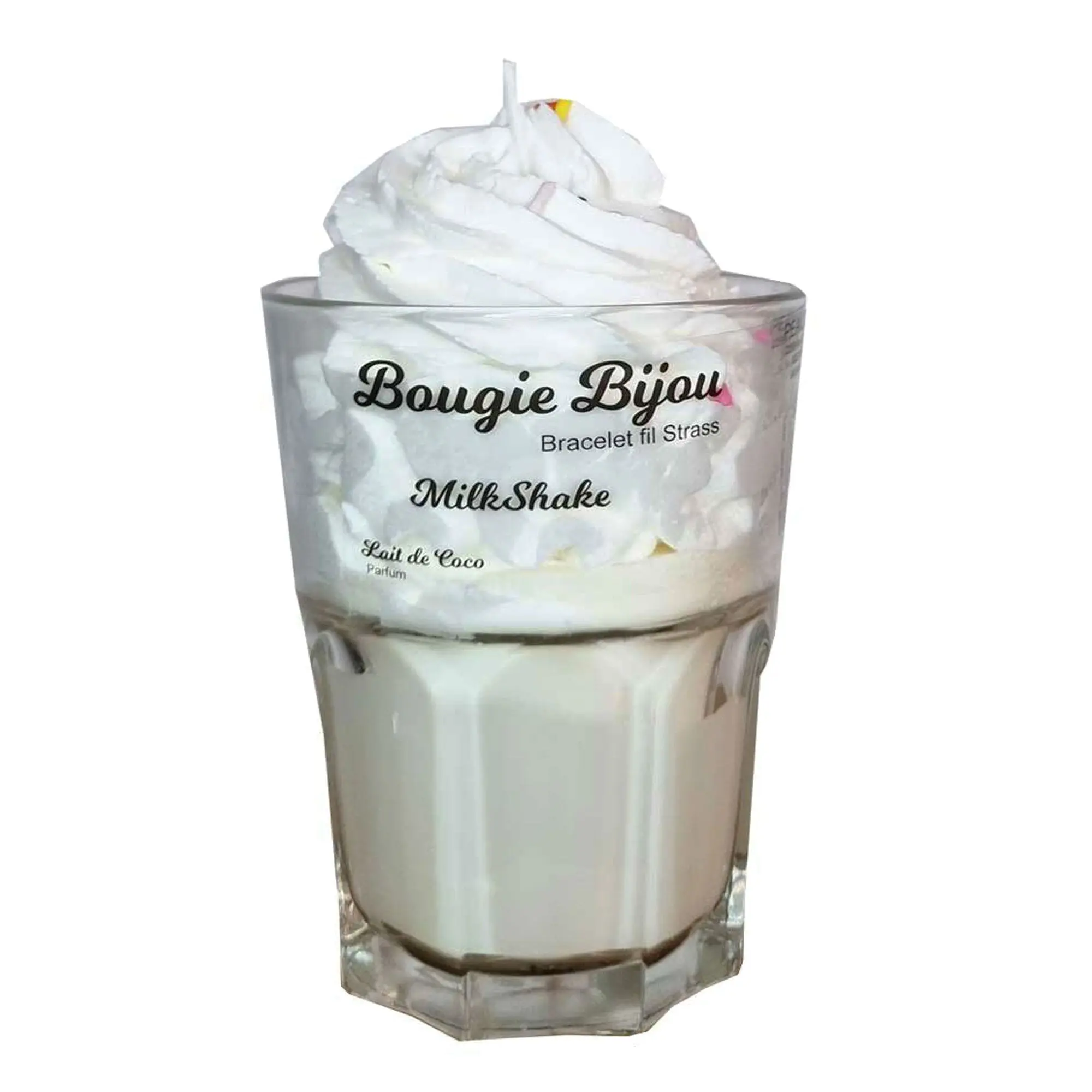 PEAU D'ANE - MilkShake - Lait de Coco Bougie bijou Bracelet Fil Strass - Bougie