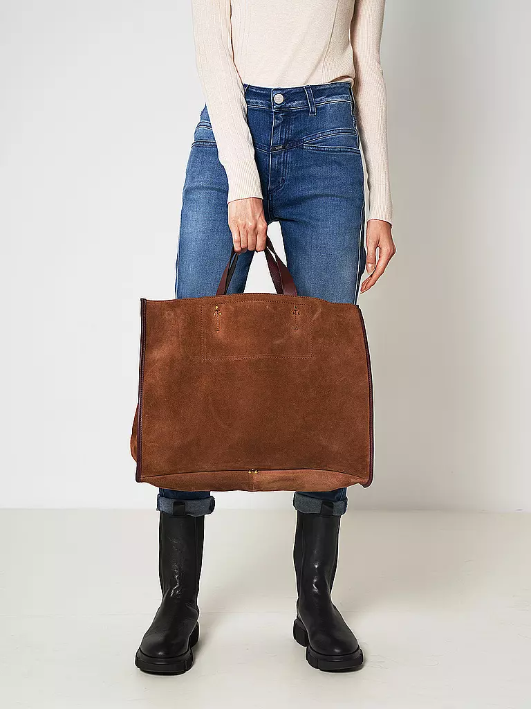 JEROME DREYFUSS Ledertasche - Shopper LEON L braun