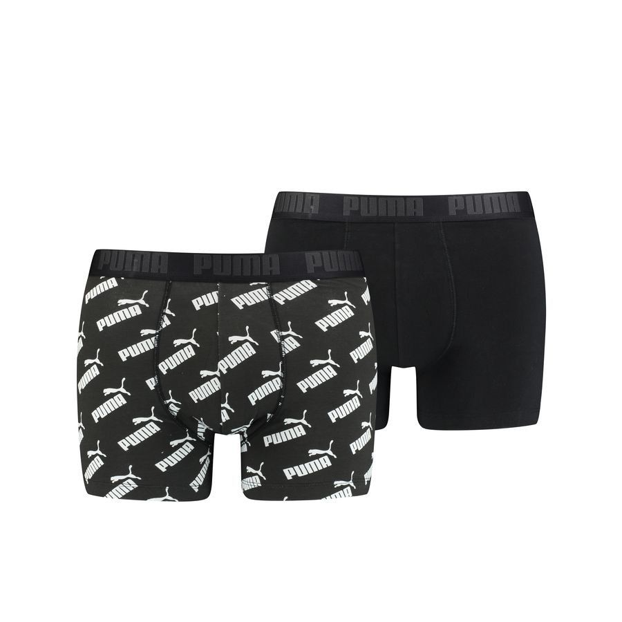 PUMA Shorts Boxer AOP 2-Pack - Noir/Blanc