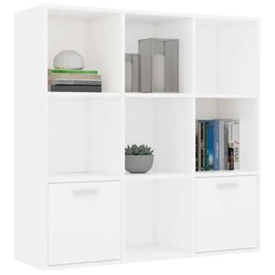 vidaXL - Boekenkast - Wit - Bewerkt hout