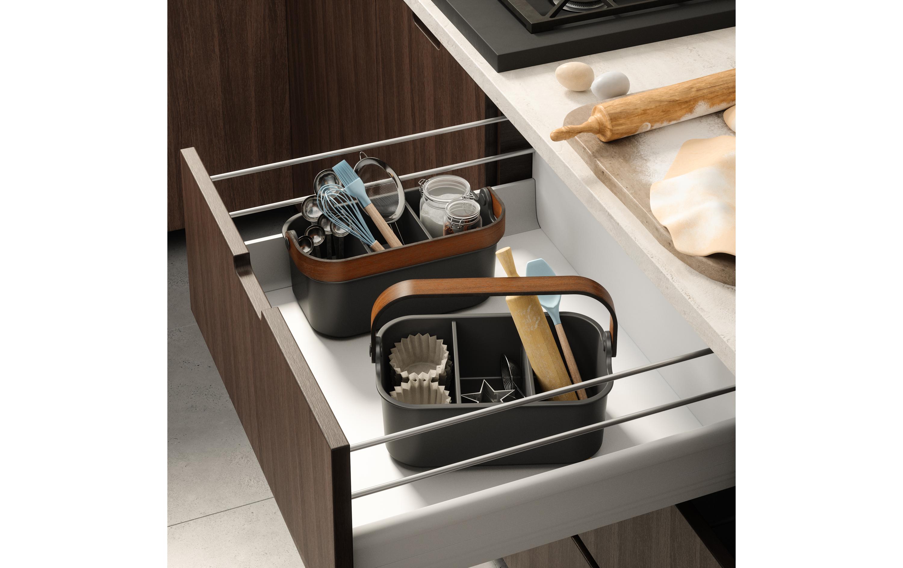 Aufbewahrungsbox Bellwood 28 x 17 x 13 cm, Braun/SchwarzAufbewahrungsbehälter