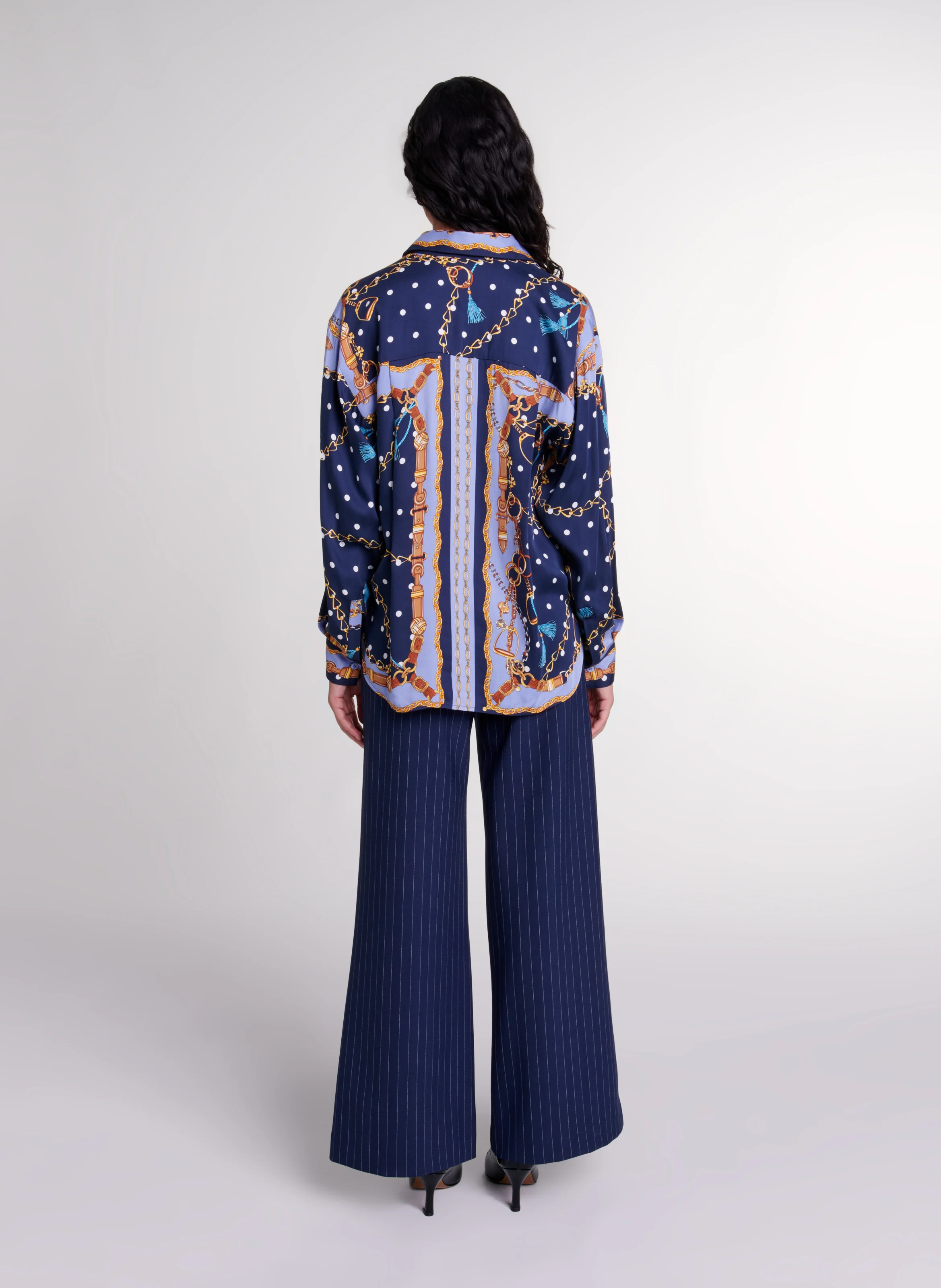 Chemise droite col classique imprimée | Multicolore
