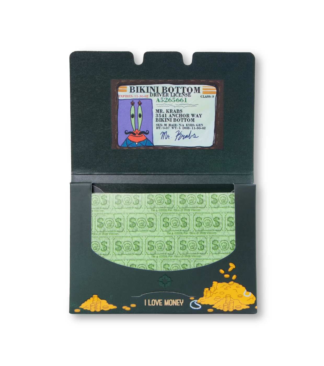 Lethal Cosmetics - *The SpongeBob* - Papel matificante antibrilho Mr. Krabs’ Wallet