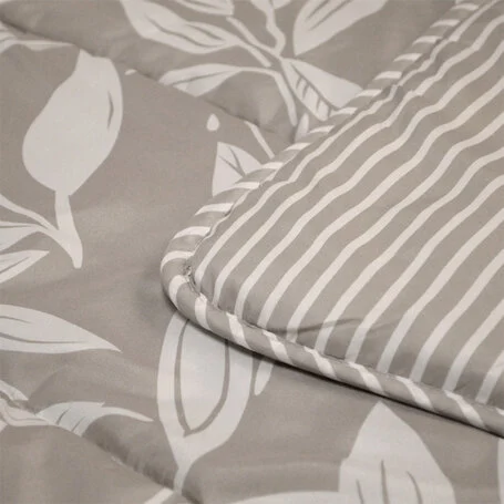Easy Dekbed Grey Leafs