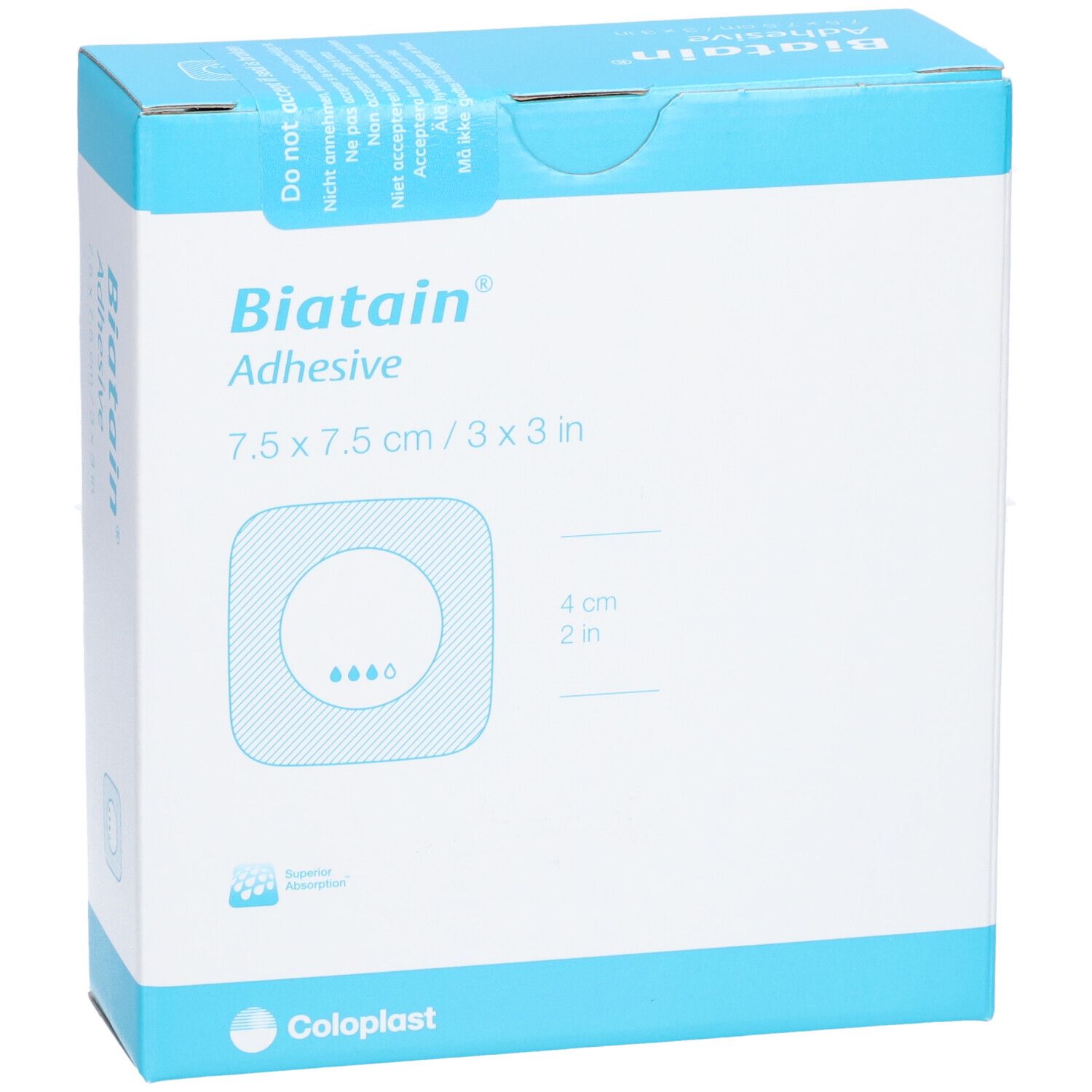 BIATAIN® Ag Schaumverband mit Silber selbst-haftend 7,5 x 7,5cm