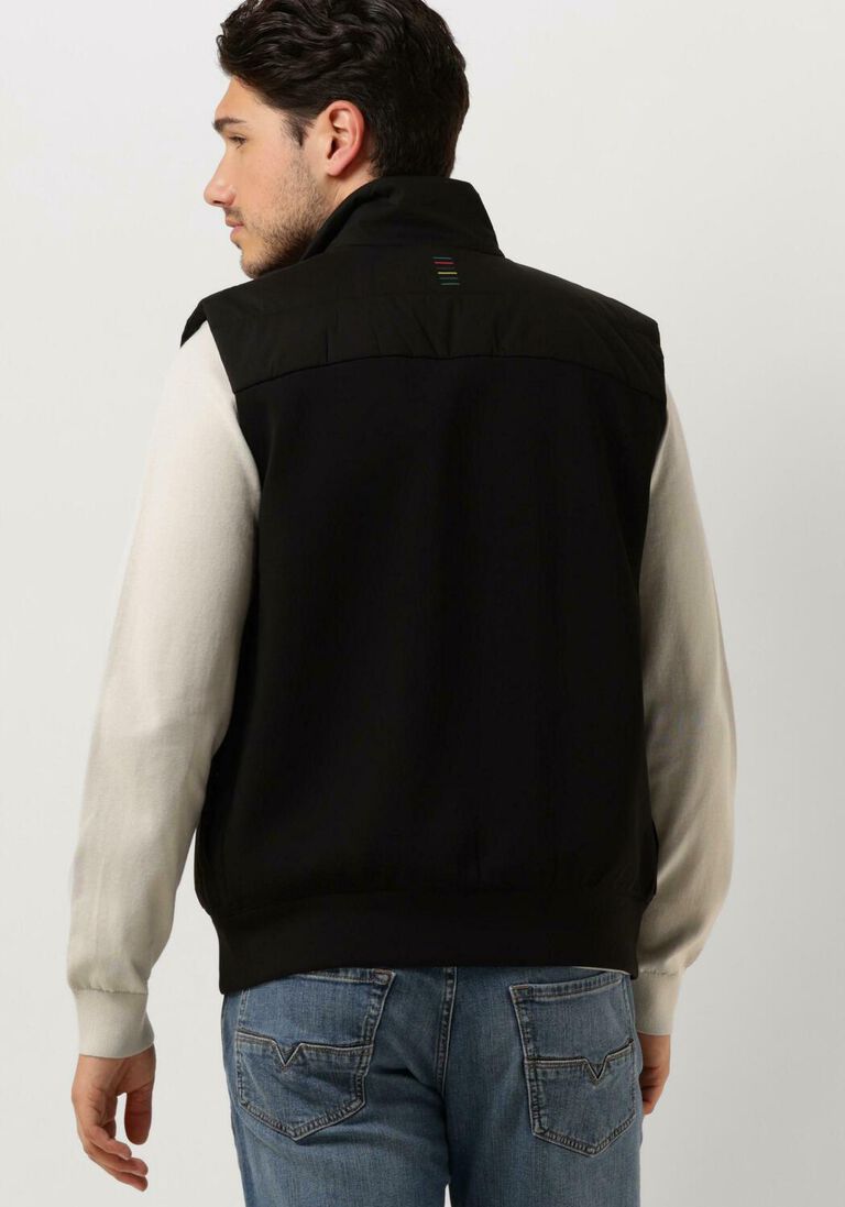 PS PAUL SMITH zwarte ps paul smith bodywarmer mens rec wadding mixed media gilet