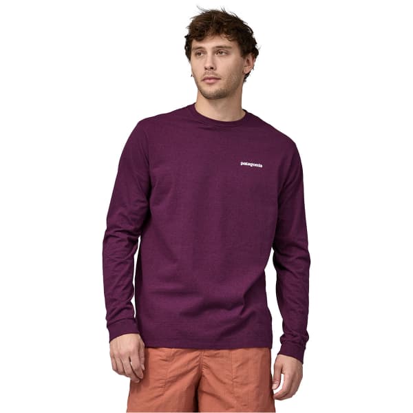 T-shirt PATAGONIA M'S L/S P-6 LOGO RESPONSIBILI-TEE NIGHT PLUM
