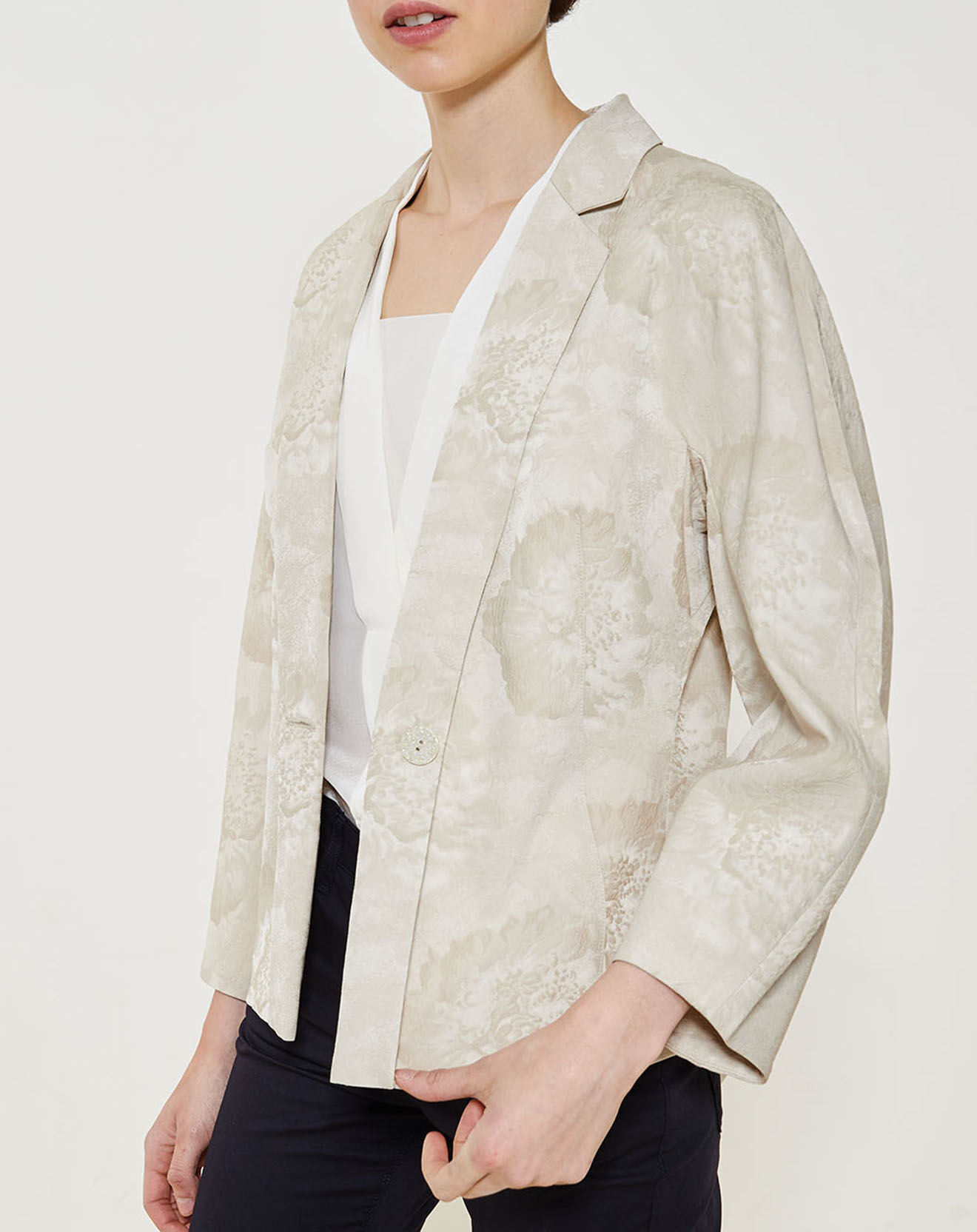 Giorgio Armani Veste à imprimé floral beige
