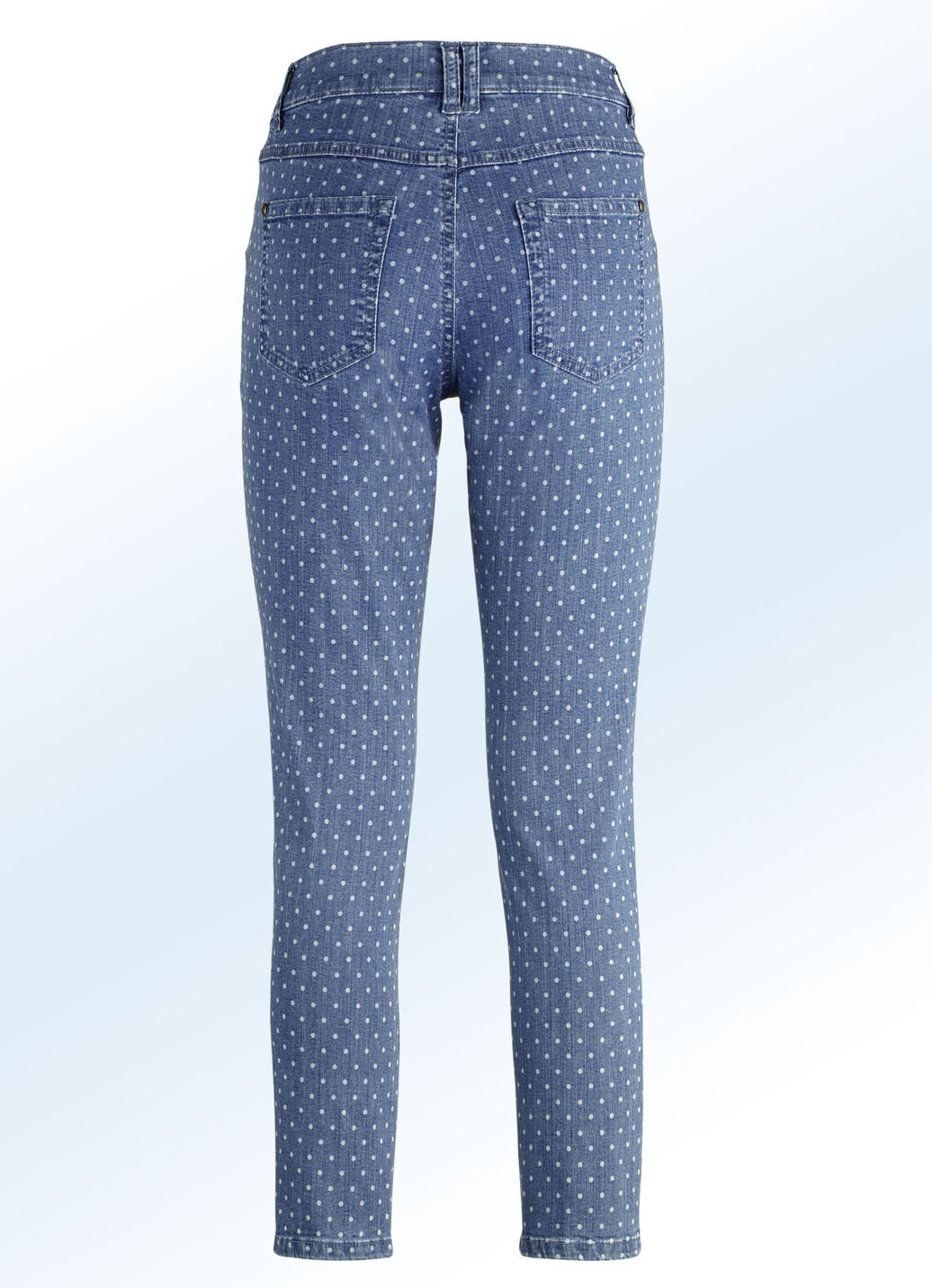 Jeans mit angesagter Punktedessinierung