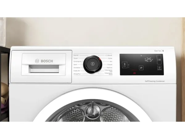 Bosch Serie | 6 WTU876IHSN - Tørremaskine - Wi-Fi - bredde: 59.8 cm - dybde: 66.5 cm - højde: 84.2 cm - frontbetjening - hvid