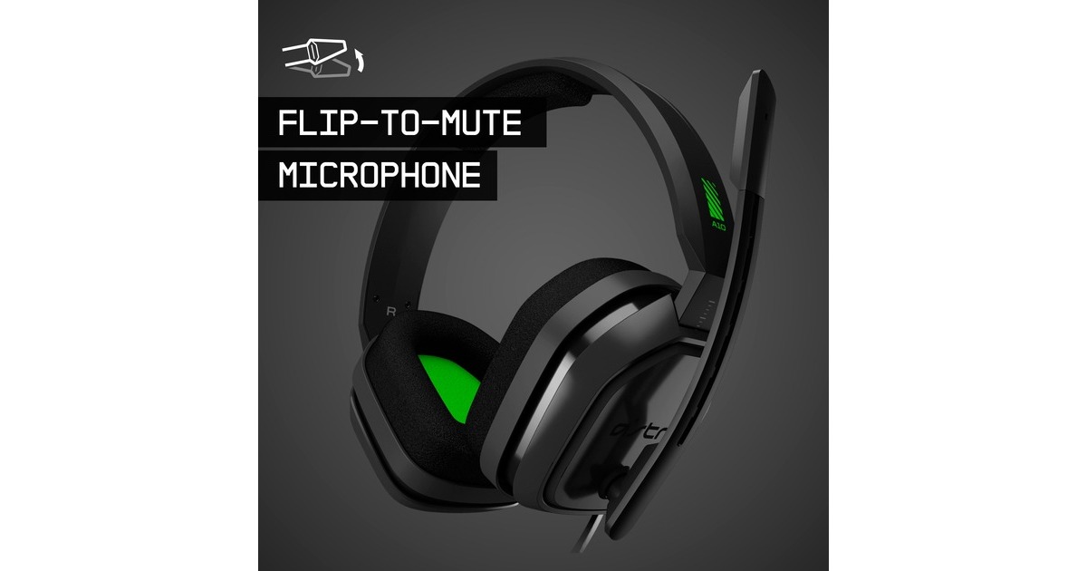 ASTRO GamingA10 headset over-ear gaming headset  (Zwart/groen, Pc, Xbox One)