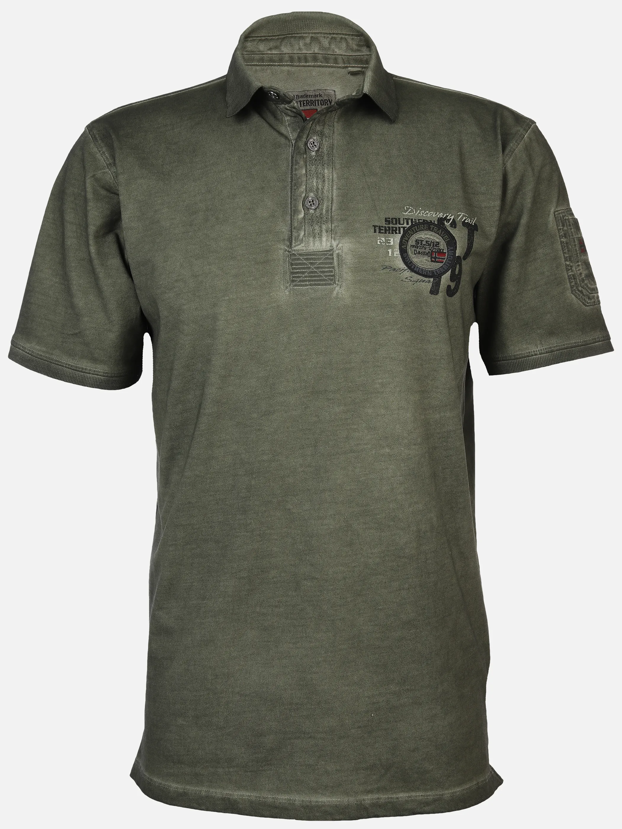 Herren Poloshirt im Used Look
