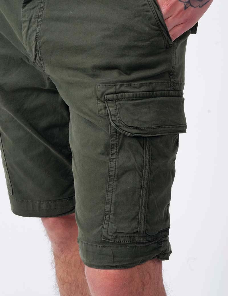 PETROL IND BERMUDA CARGO STRETCH DARK ARMY