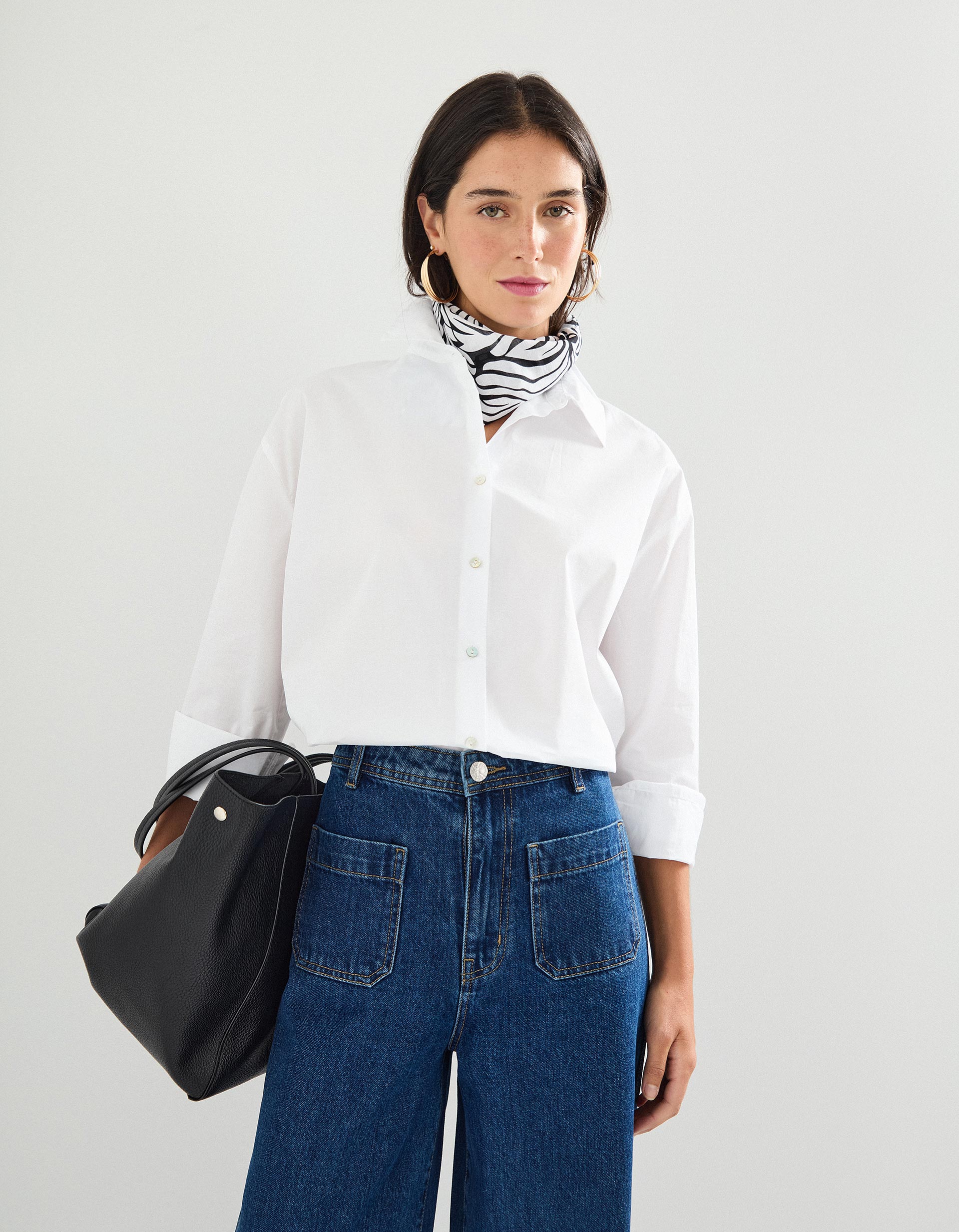 Camisa Poplin, Mulher, Branco