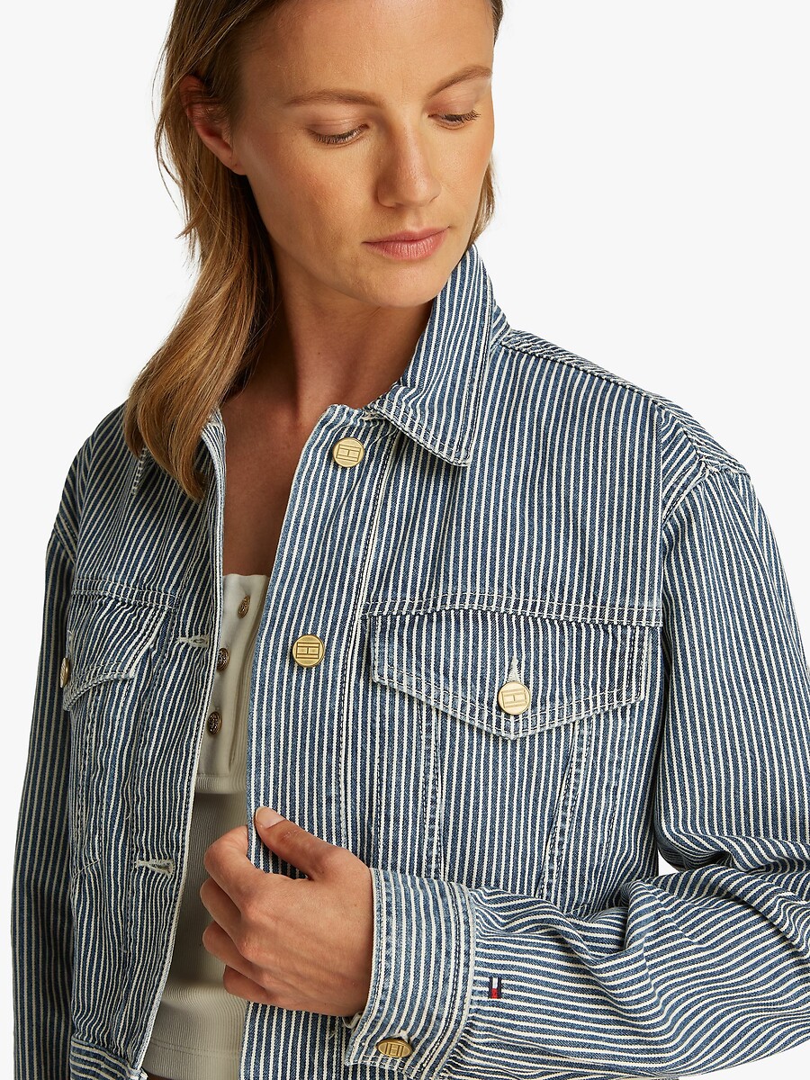 TOMMY HILFIGER<br>Jaqueta curta listrada