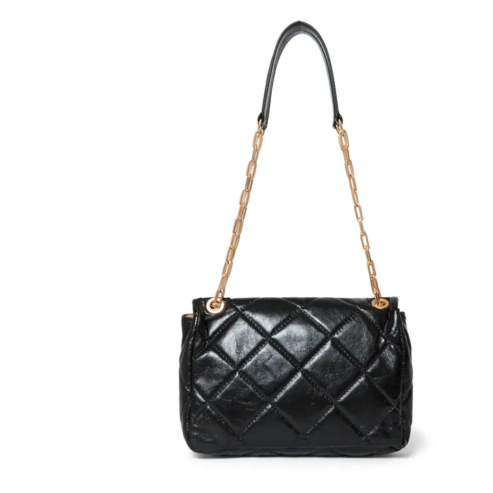 Vanessa Bruno Sac Moon MM Matelassé Cuir Craquelé | Noir