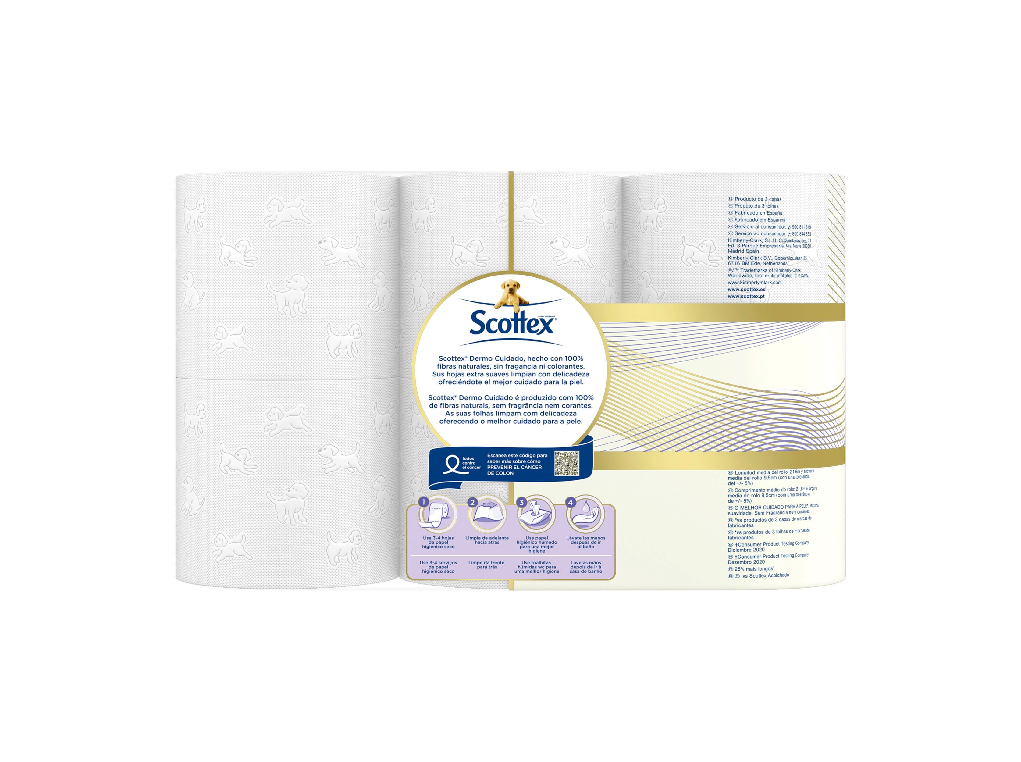 PAPEL HIGIÉNICO SCOTTEX DERMO CUIDADO 4 2R