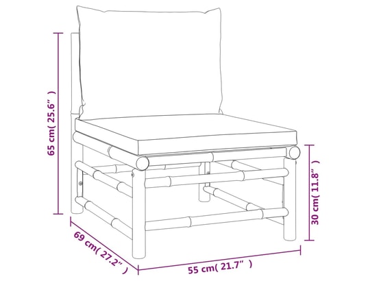 LES TENDANCES - Salon extérieur Salon de jardin-brun-5 places-55x65x30-490631