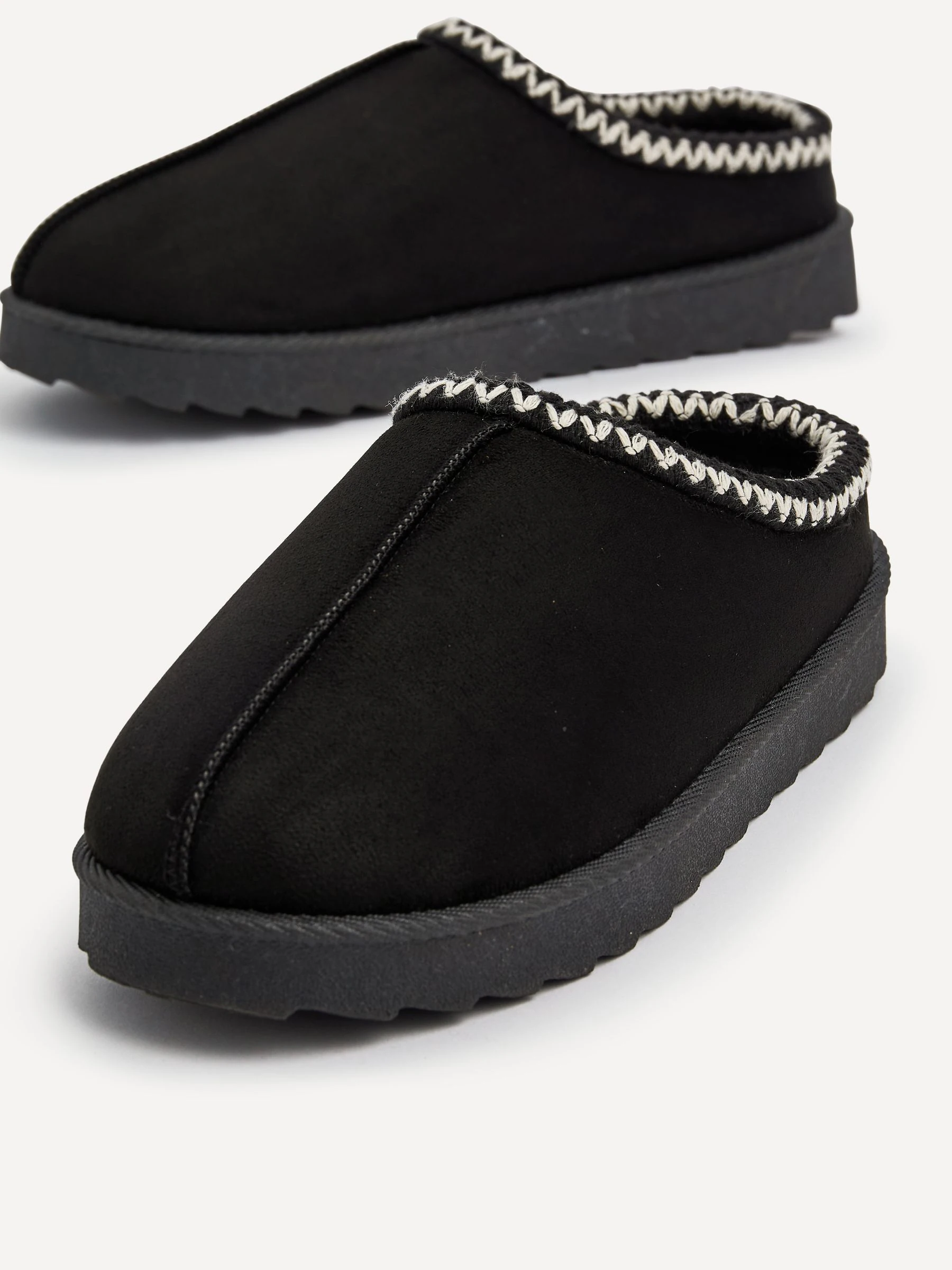 Zwart - Linzi Tana Faux Suede Slip-On Slippers