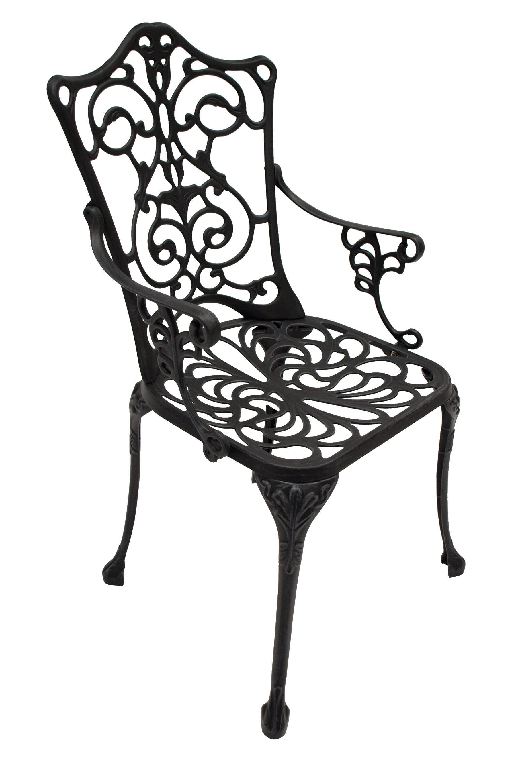 DEGAMO Bistroset Jugendstil 5-teilig, Aluguss grau antik