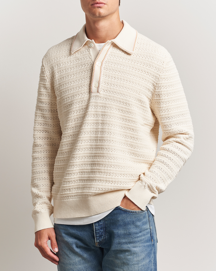 NN07 Josh Knitted Polo Ivory