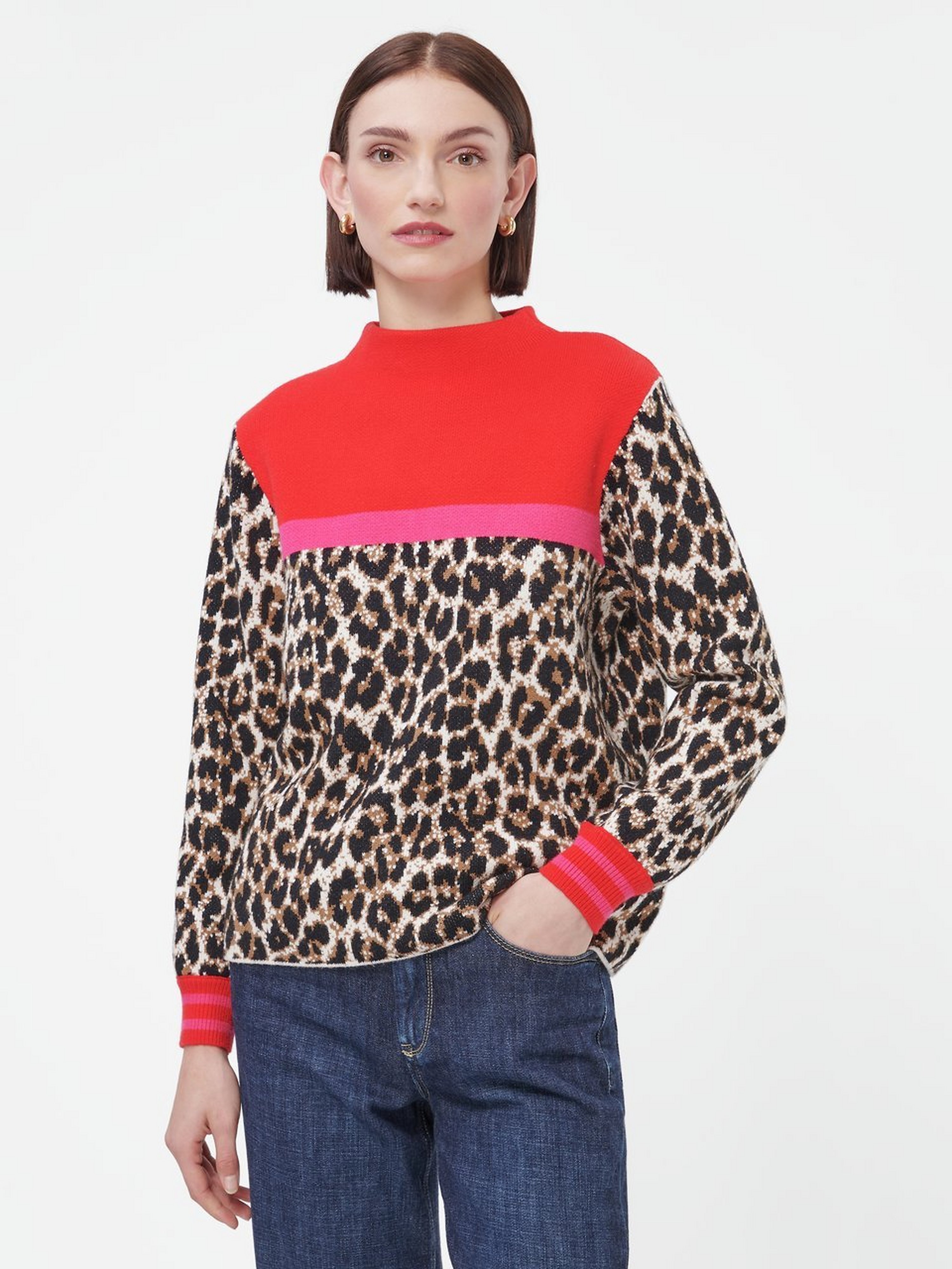 Pullover mit Stehkragen