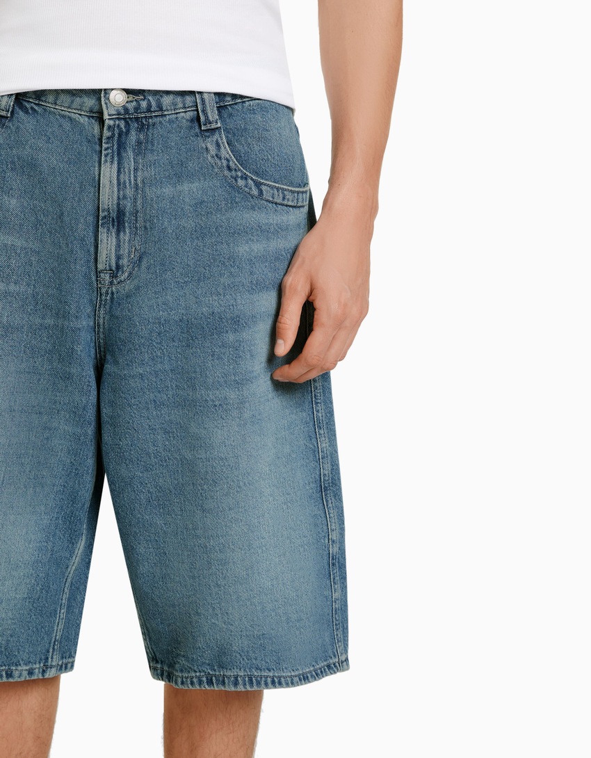 Bermudas largas de ganga
