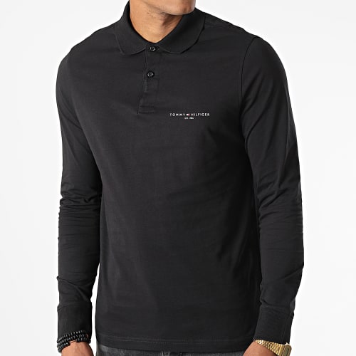 Polo Manches Longues Clean Jersey 8790 Noir