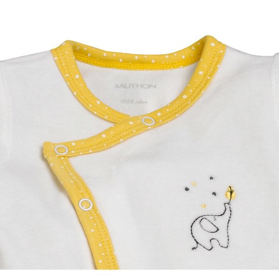 Babyfan pyjama en velours   Jaune        Naissance   de               Sauthon Baby's Sweet Home
