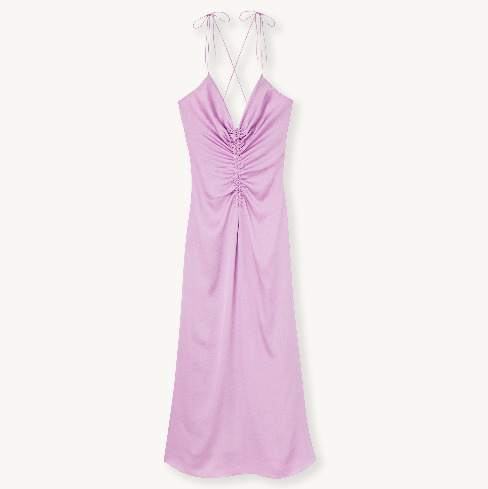 Robe longue á fines bretelles