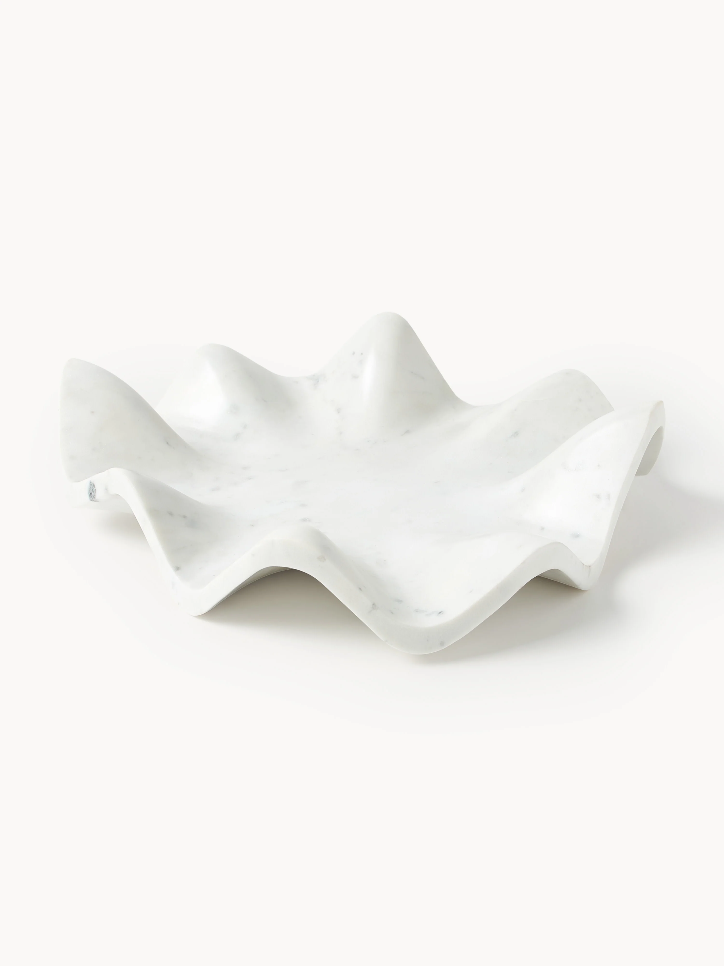 Handgemaakt decoratief dienblad Gaia van marmer, Ø 40 cm