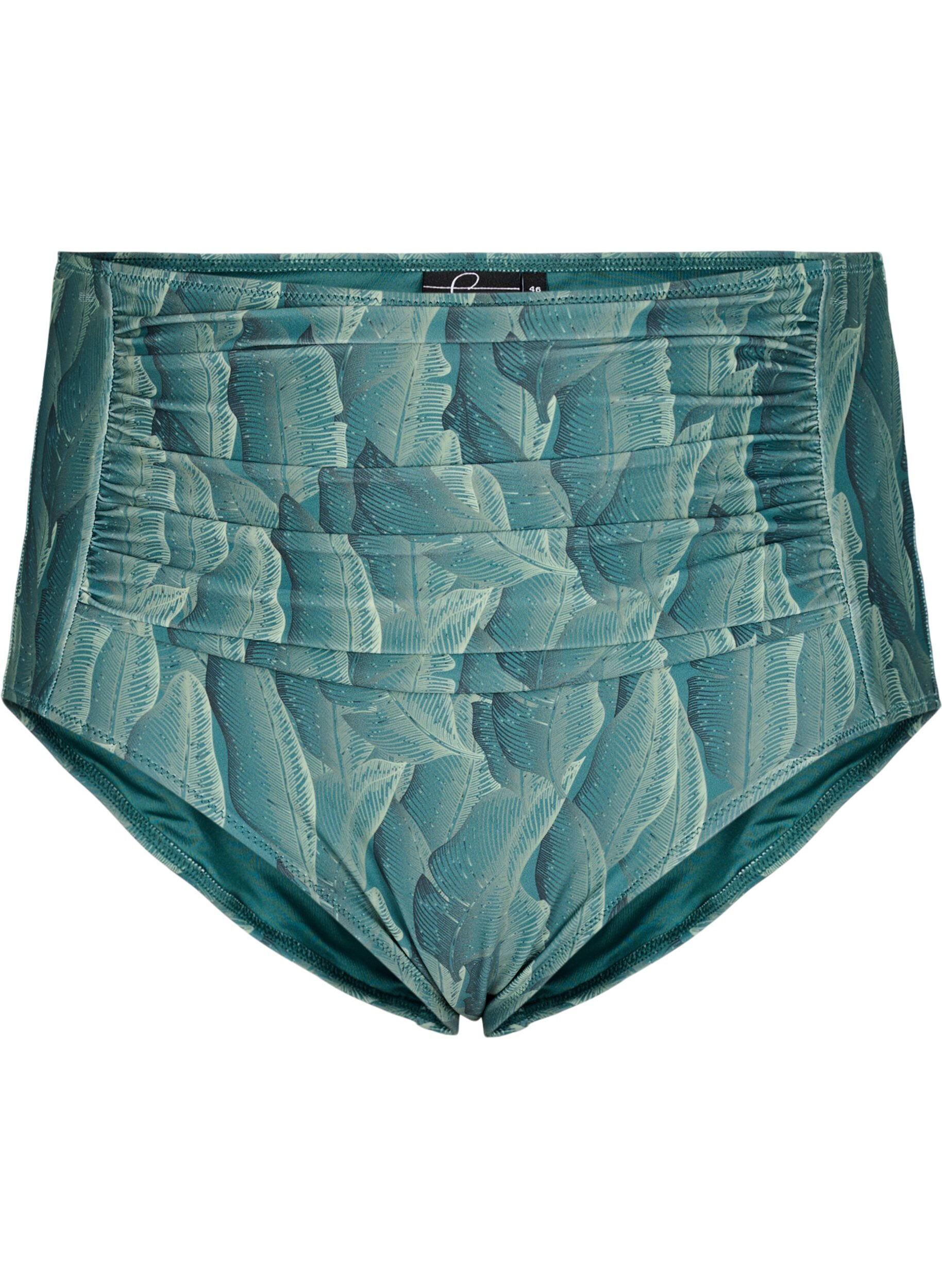 Bikini trusse med print og høj talje