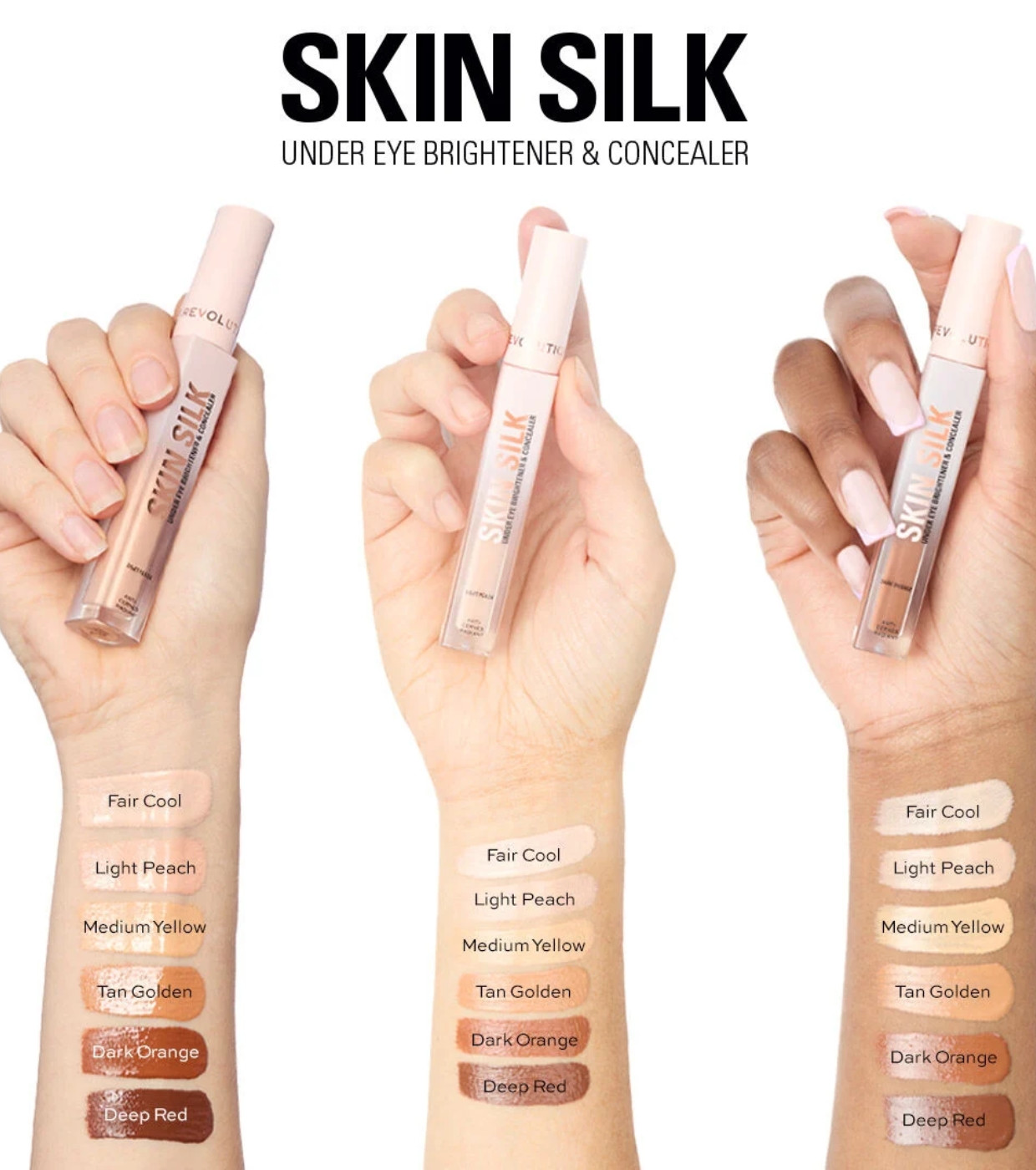 Revolution - Corretivo iluminador de olheiras Skin Silk - Fair Cool