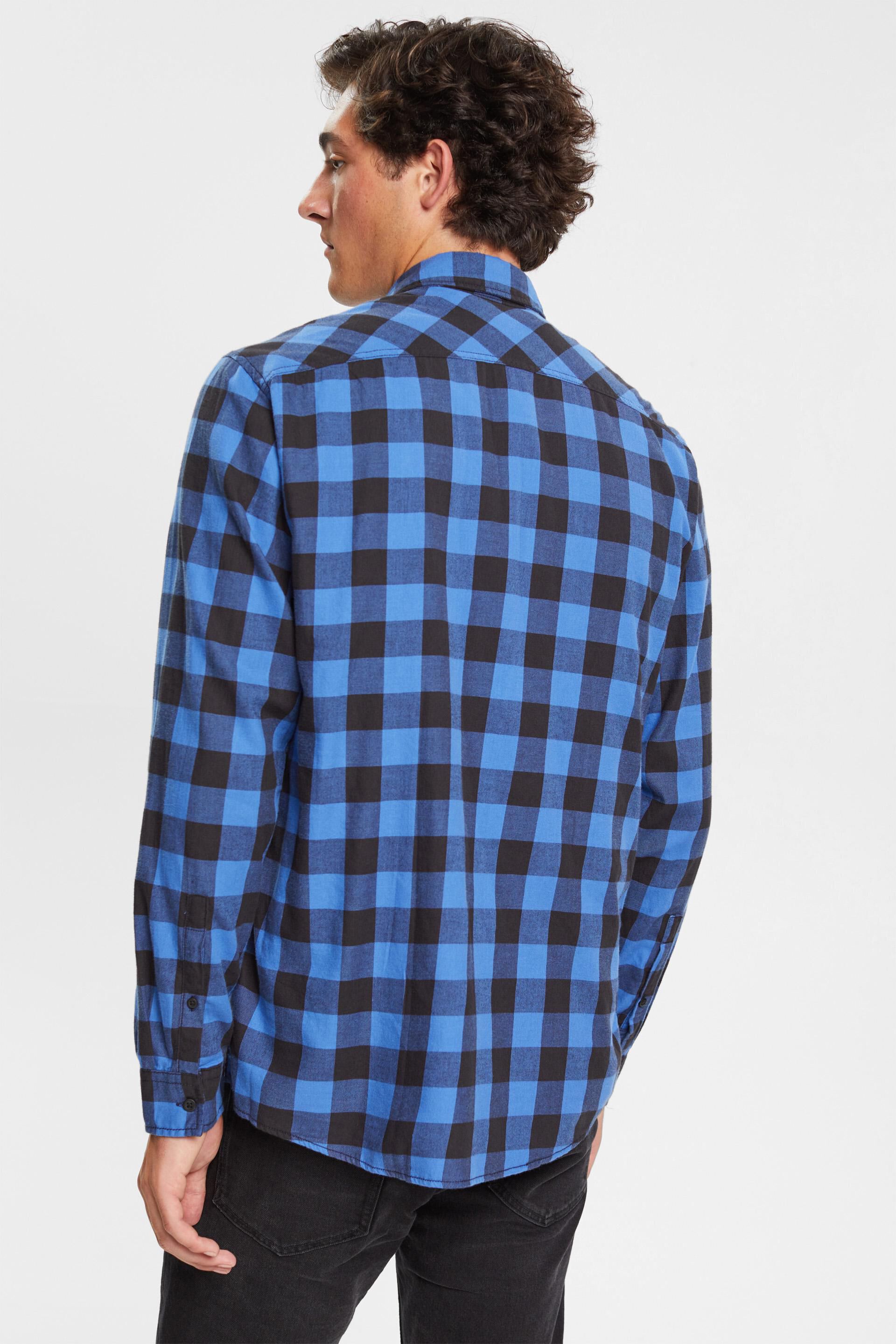 Chemise en flanelle de coton durable à carreaux vichy
