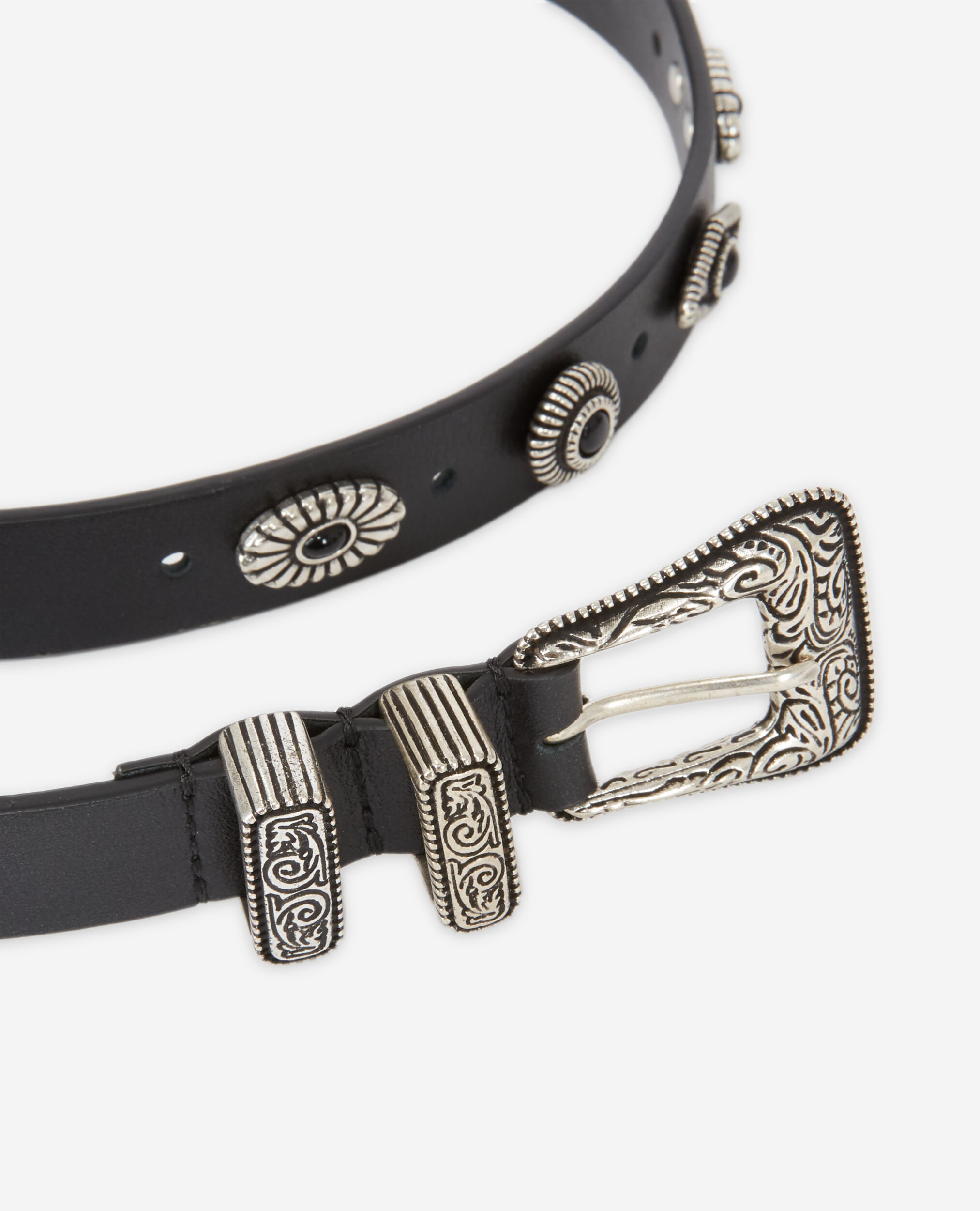 Ceinture en cuir noire