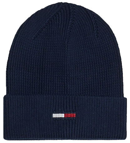 Tommy Hilfiger Mütze - Strick - Länglich Flagge - Schwarz