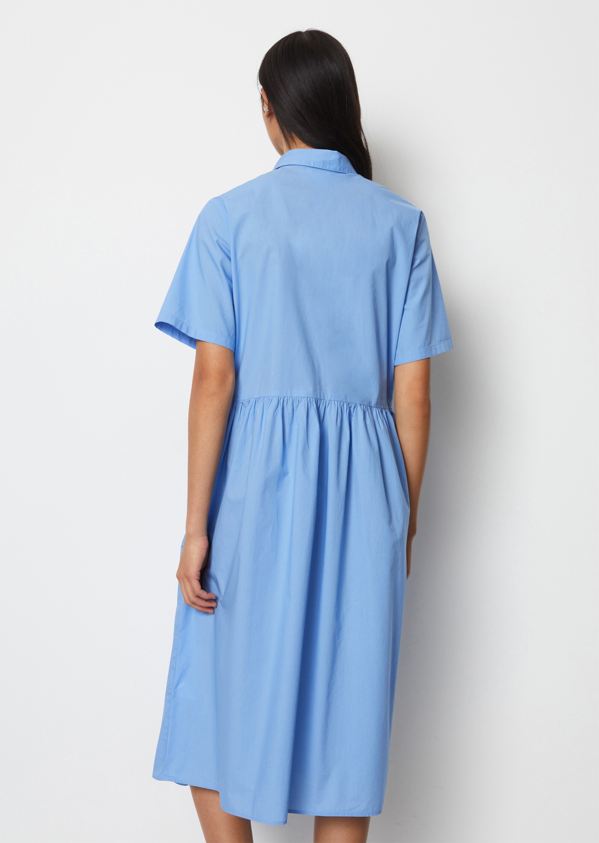 Hemdblusenkleid regularaus soft gewebter Baumwolle