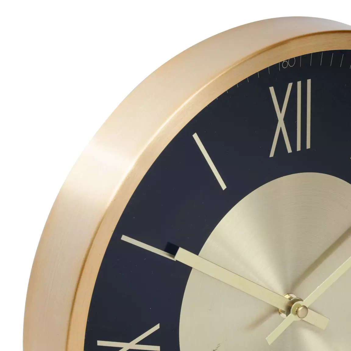 Horloge murale aluminium (D30 cm) Ariana Or