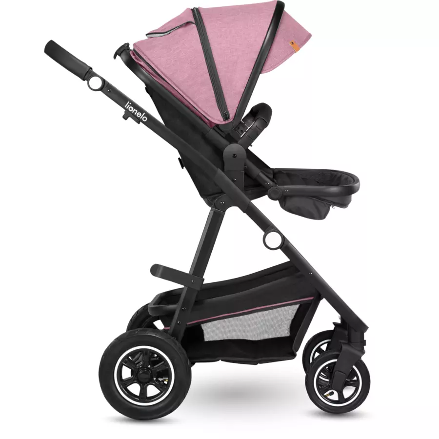 lionelo Kombikinderwagen Amber 3 in 1 Pink Rose