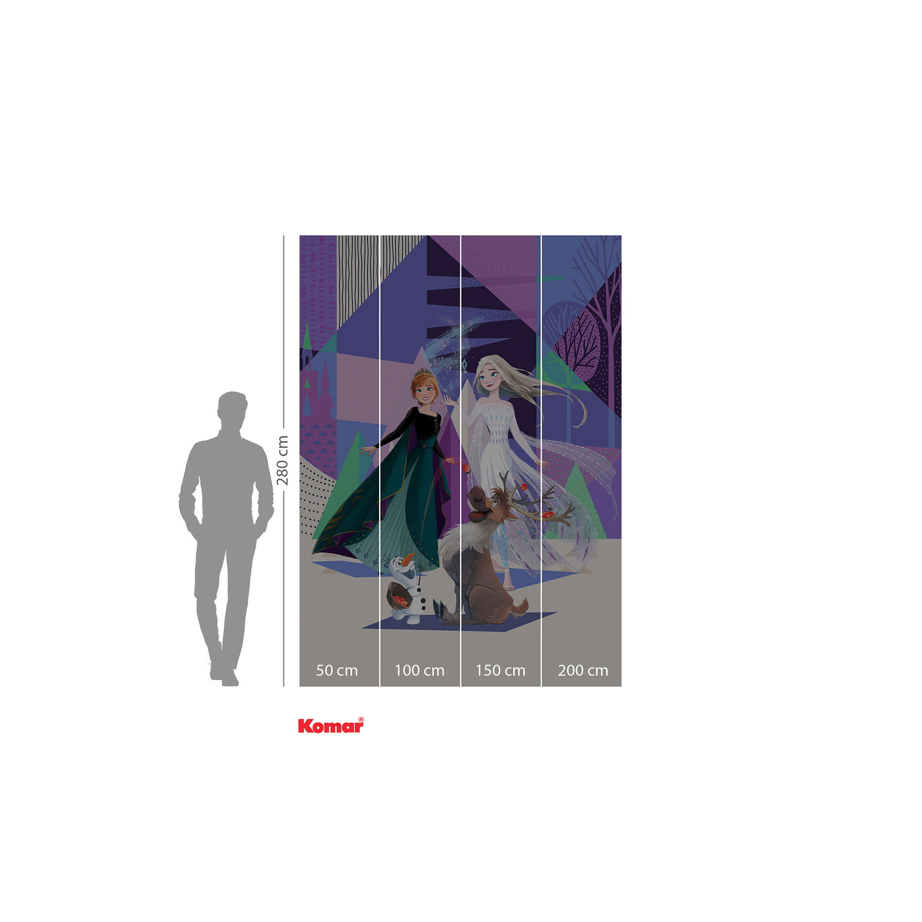 Vlies-Fototapete FROZEN ABSTRACT ARENDELLE - 200x280 cm