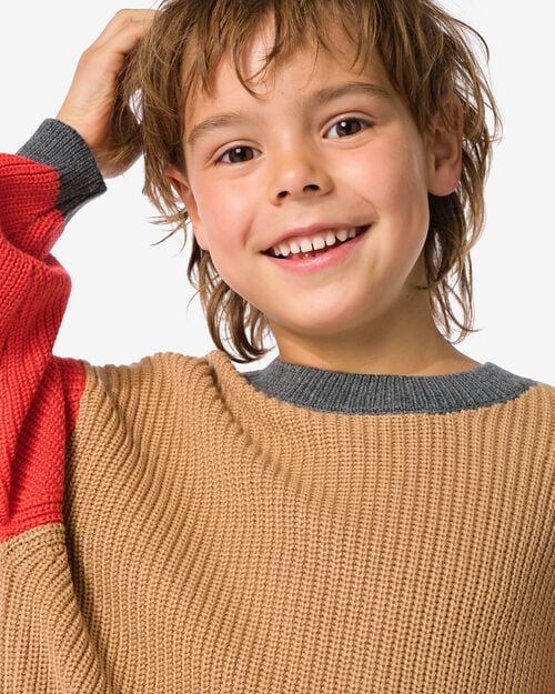 pull enfant en maille beige