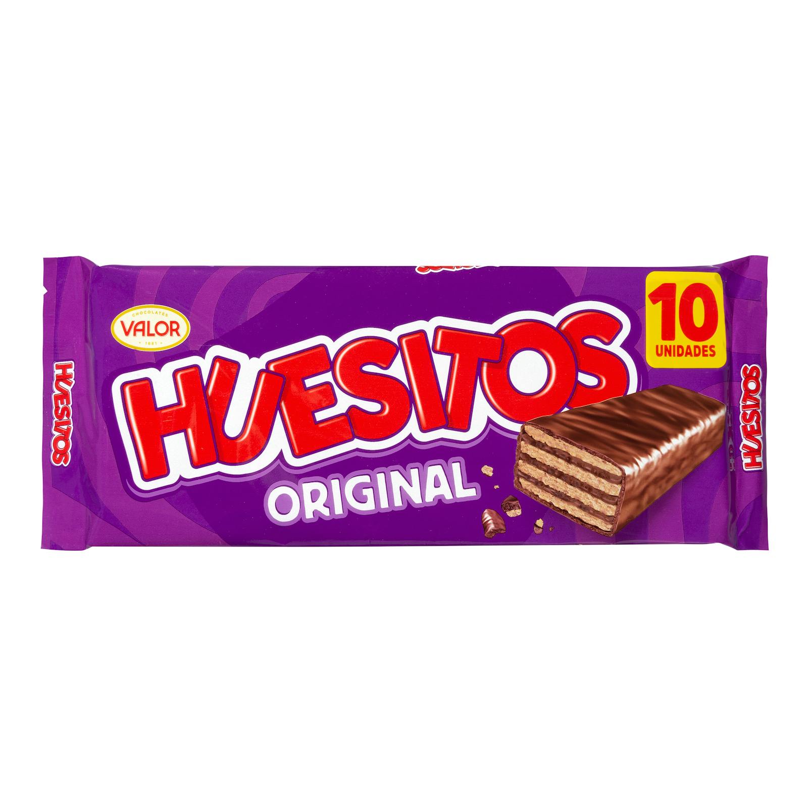 Barres de gaufrettes Huesitos enrobées de chocolat au lait