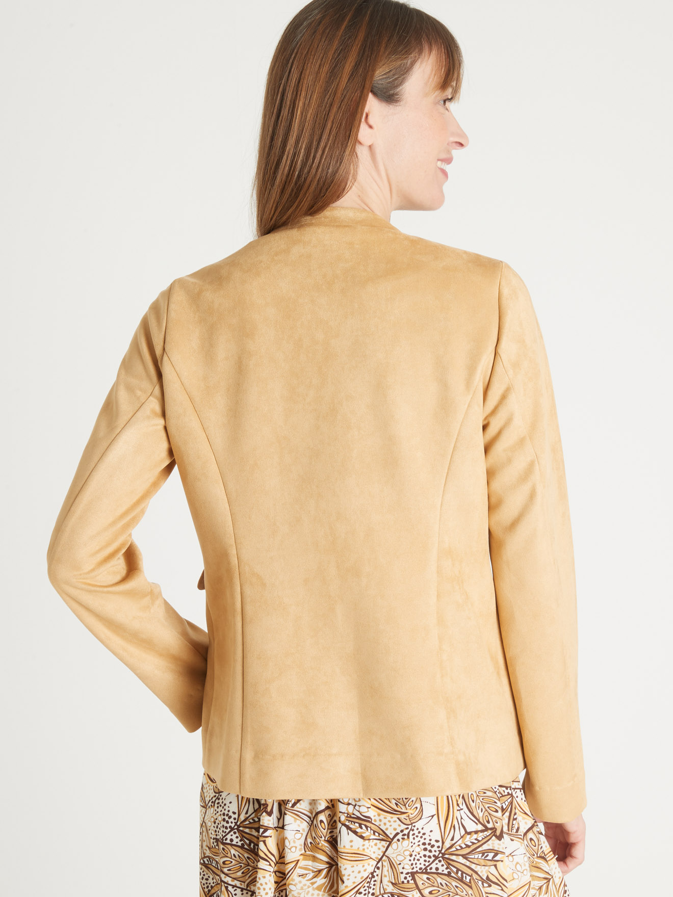 Veste en maille suédine