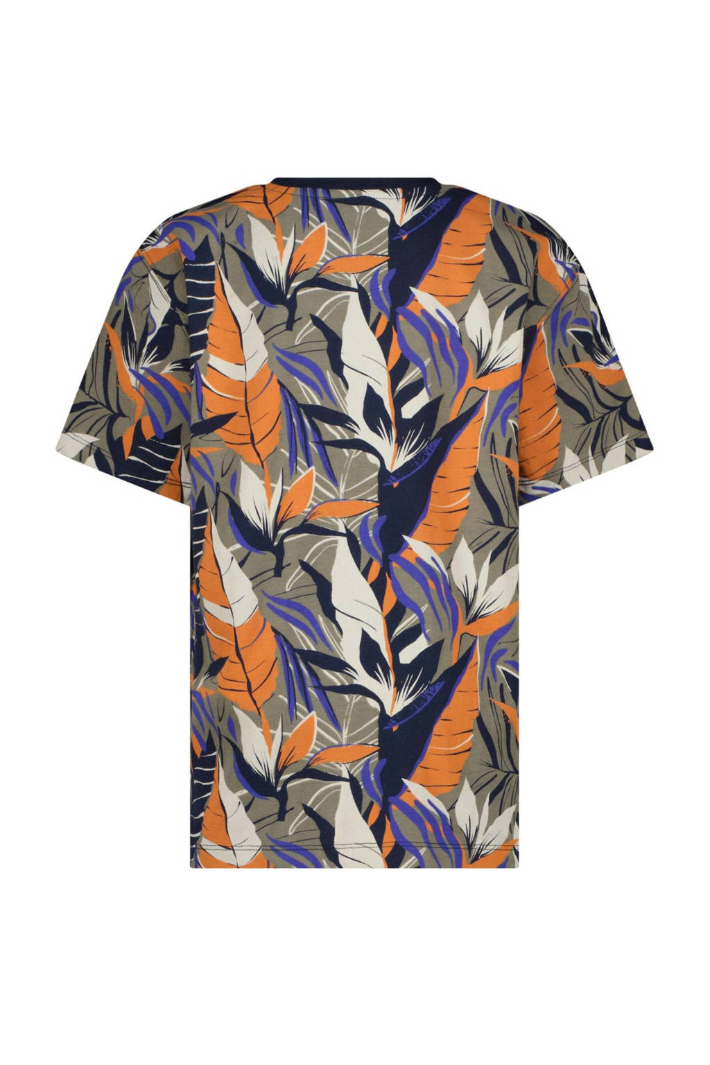 Vingino T-shirt Hor met all over print zand/oranje/paars