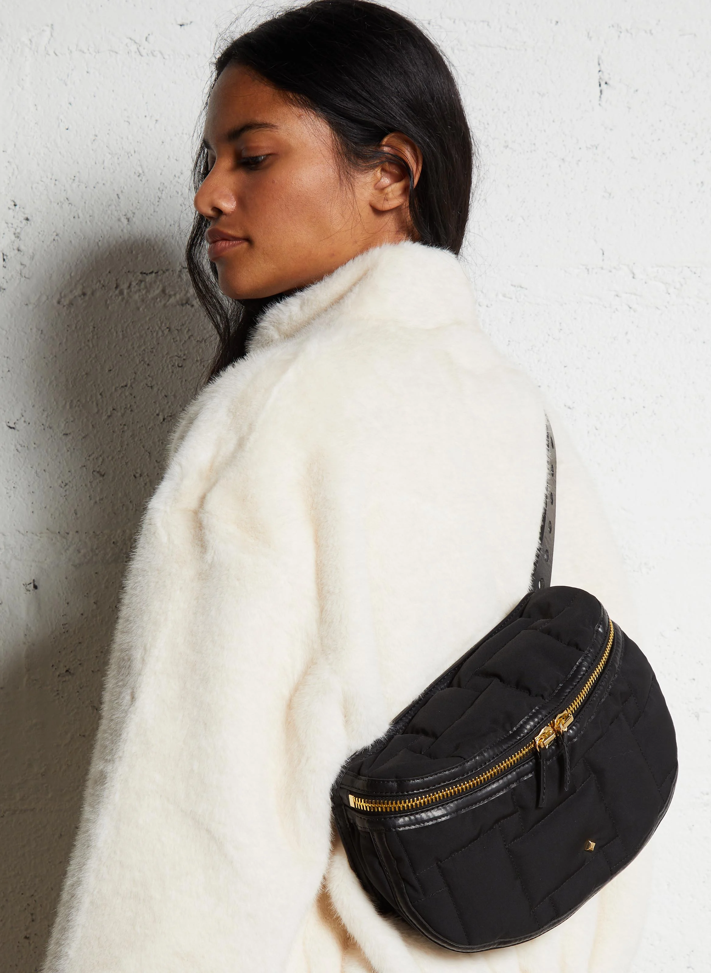 LA GRANDE LILI - Sac banane matelassé | Noir