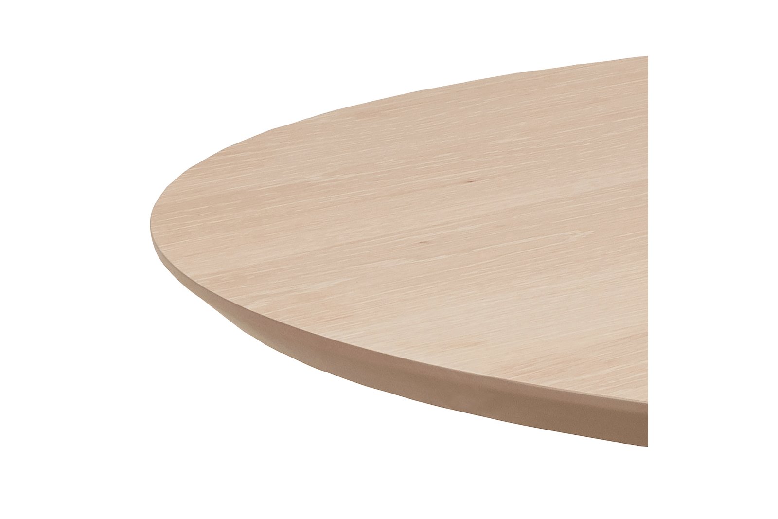 Townsville spisebord Ø100 cm. Hvitoljet eikefinér med ben i heltre eik.